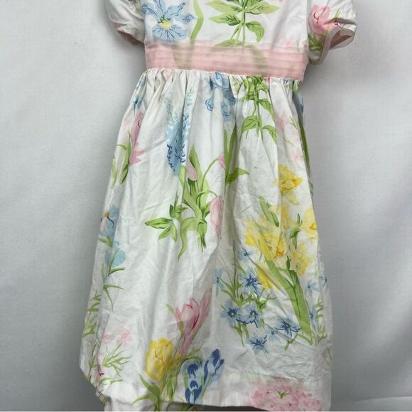 Hartstrings white floral cotton party dress EUC size 2T bow spring Easter - Picture 5 of 13